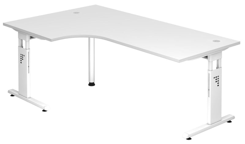 HAMMERBACHER VOS82/W/W höhenverstellbarer Schreibtisch 65 - 85 cm weiß / weiß