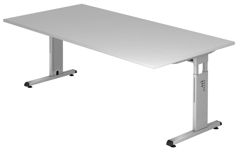 HAMMERBACHER höhenverstellbarer Schreibtisch VOS2E/5/S lichtgrau