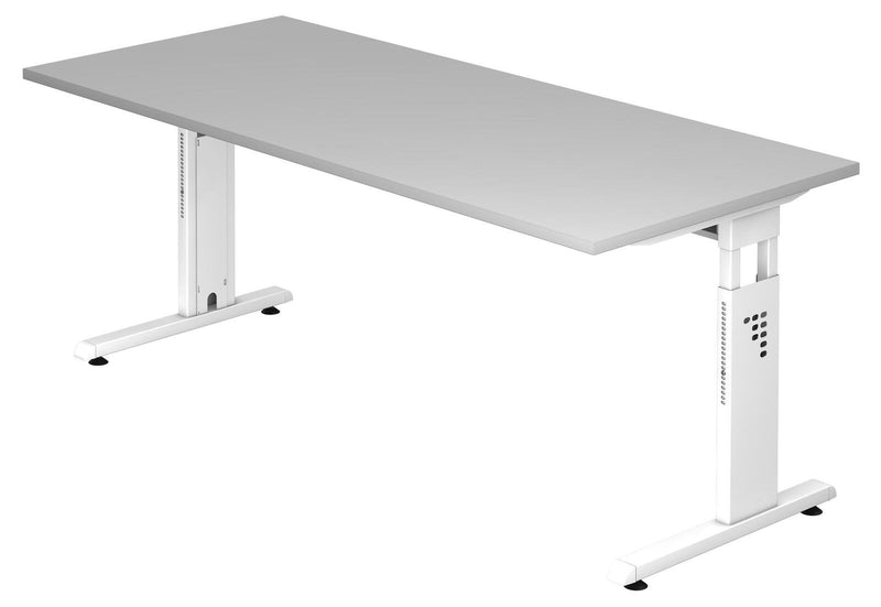HAMMERBACHER höhenverstellbarer Schreibtisch VOS19/5/W lichtgrau