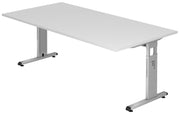 HAMMERBACHER höhenverstellbarer Schreibtisch VOS2E/W/S weiß