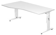 HAMMERBACHER VOS18/W/W höhenverstellbarer Schreibtisch 65 - 85 cm weiß / weiß