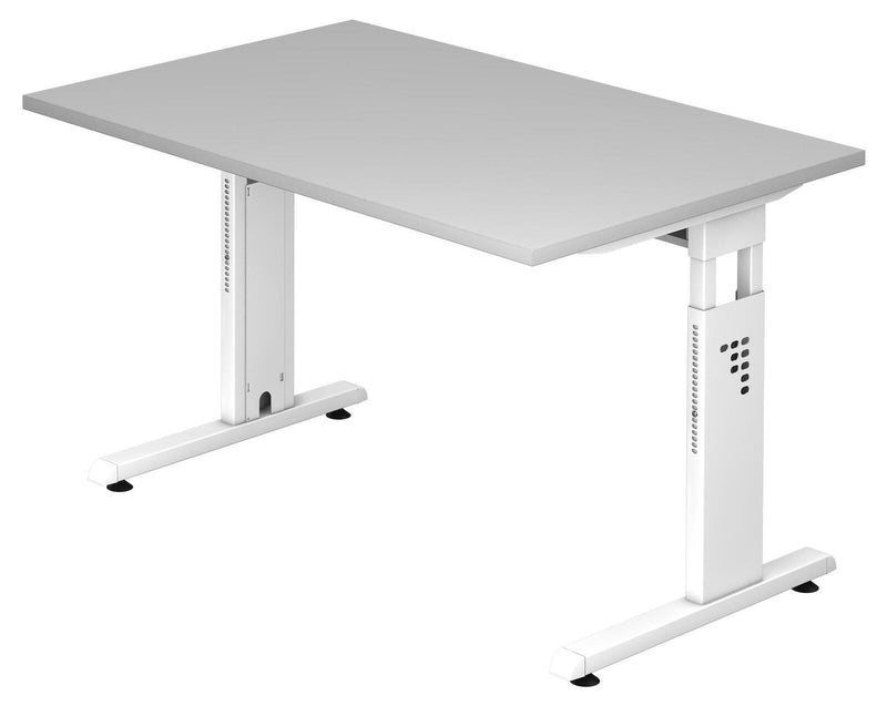 HAMMERBACHER höhenverstellbarer Schreibtisch VOS12/5/W lichtgrau