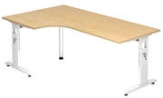HAMMERBACHER VOS82/3/W höhenverstellbarer Schreibtisch 65 - 85 cm ahorn / weiß