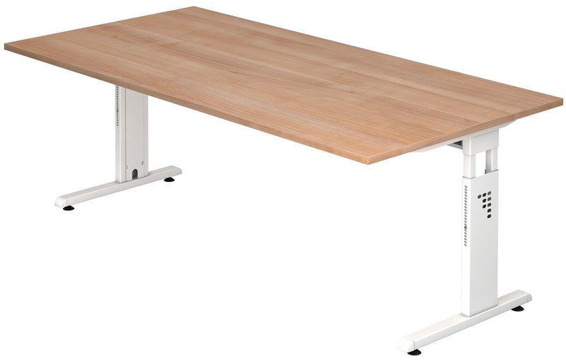 HAMMERBACHER höhenverstellbarer Schreibtisch VOS2E/N/W nussbaum