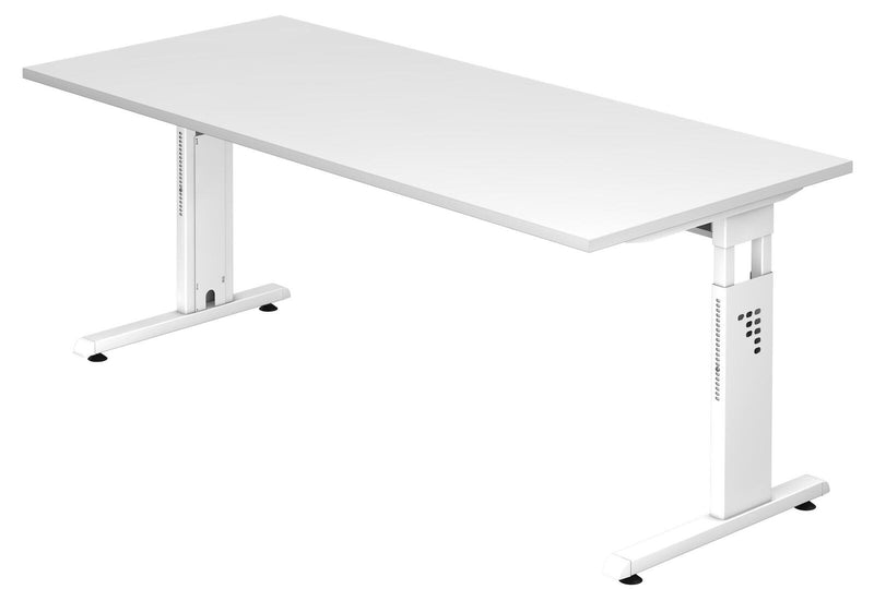 HAMMERBACHER höhenverstellbarer Schreibtisch VOS19/W/W weiß