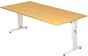 HAMMERBACHER höhenverstellbarer Schreibtisch VOS2E/6/W buche