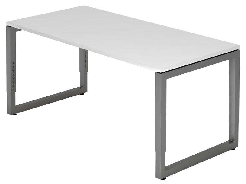 HAMMERBACHER höhenverstellbarer Schreibtisch VRS16/W/G weiß