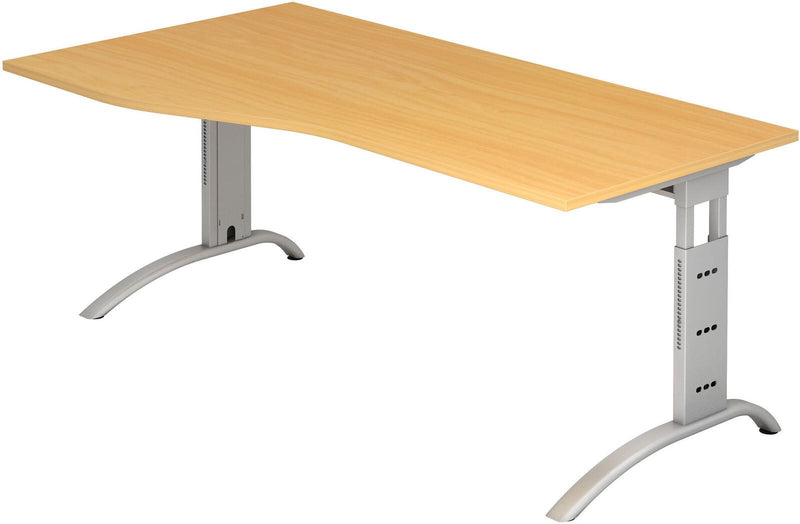 HAMMERBACHER VFS18/6/S höhenverstellbarer Schreibtisch 65 - 85 cm buche / silber