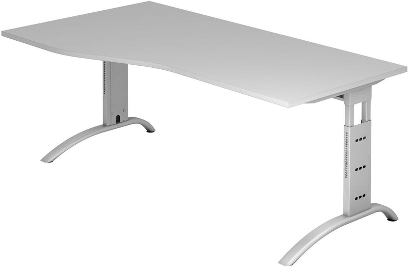 HAMMERBACHER VFS18/5/S höhenverstellbarer Schreibtisch 65 - 85 cm lichtgrau / silber