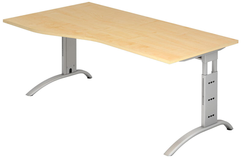 HAMMERBACHER VFS18/3/S höhenverstellbarer Schreibtisch 65 - 85 cm ahorn / silber