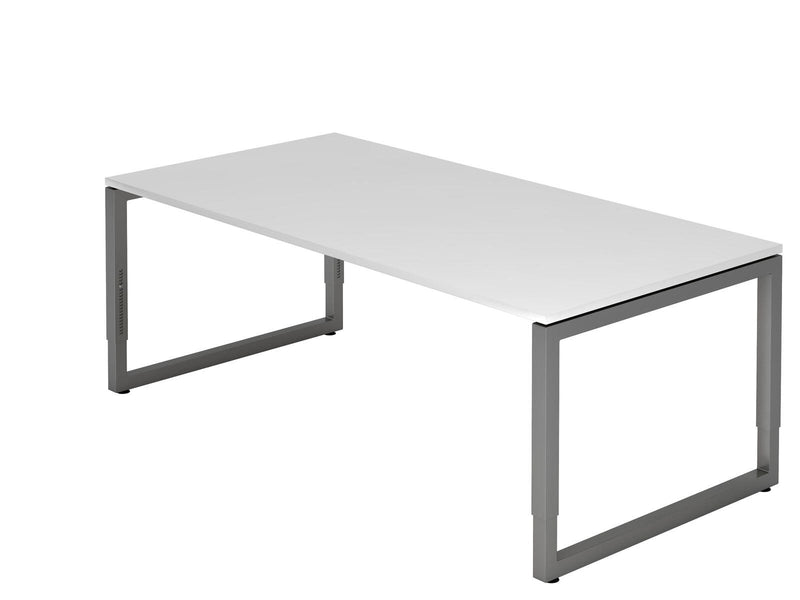 HAMMERBACHER höhenverstellbarer Schreibtisch VRS2E/W/G weiß