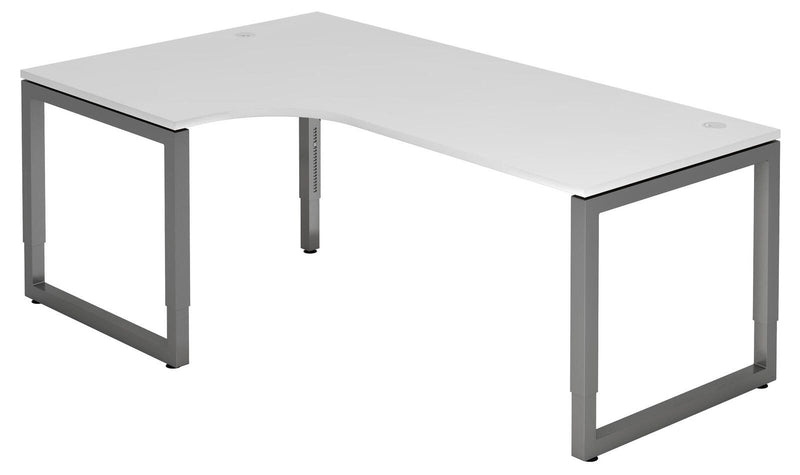 HAMMERBACHER VRS82/W/G höhenverstellbarer Schreibtisch 65 - 85 cm weiß / anthrazit