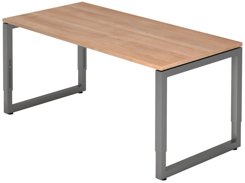 HAMMERBACHER höhenverstellbarer Schreibtisch VRS16/N/G nussbaum