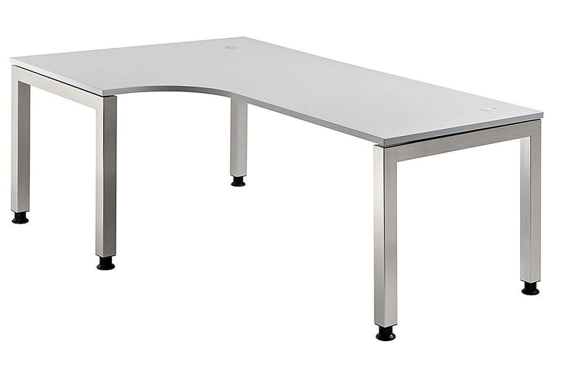HAMMERBACHER VJS82/5/S höhenverstellbarer Schreibtisch 68 - 76 cm lichtgrau / silber