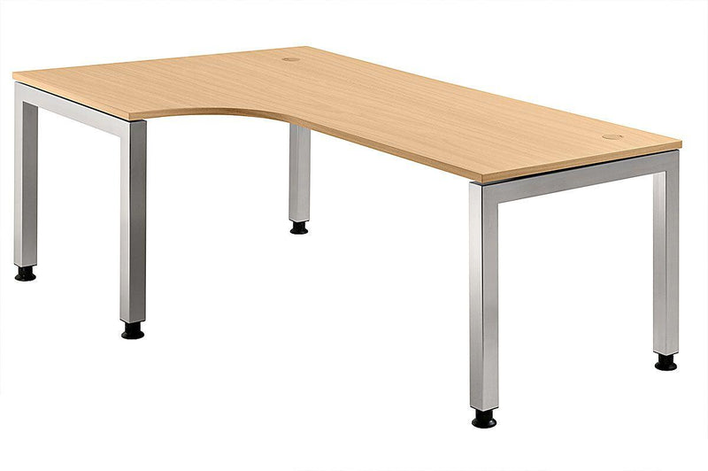HAMMERBACHER VJS82/6/S höhenverstellbarer Schreibtisch 68 - 76 cm buche / silber