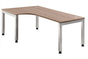 HAMMERBACHER VJS82/N/S höhenverstellbarer Schreibtisch 68 - 76 cm nussbaum / silber