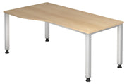 HAMMERBACHER VQS18/E/S höhenverstellbarer Schreibtisch 68,5 - 81 cm eiche / silber