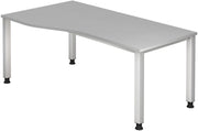 HAMMERBACHER VQS18/5/S höhenverstellbarer Schreibtisch 68,5 - 81 cm lichtgrau / silber