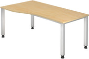 HAMMERBACHER VQS18/3/S höhenverstellbarer Schreibtisch 68,5 - 81 cm ahorn / silber