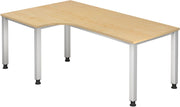 HAMMERBACHER VQS82/3/S höhenverstellbarer Schreibtisch 68,5 - 81 cm ahorn / silber