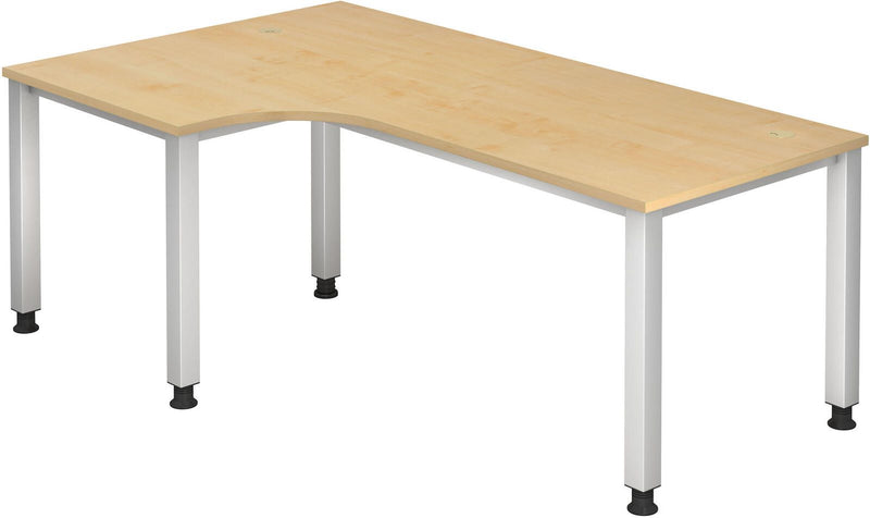 HAMMERBACHER VQS82/3/S höhenverstellbarer Schreibtisch 68,5 - 81 cm ahorn / silber