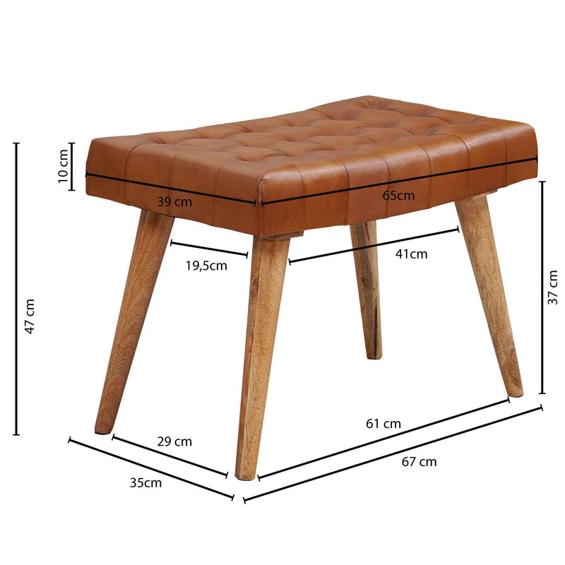WOHNLING Sitzhocker WL6.012 braun