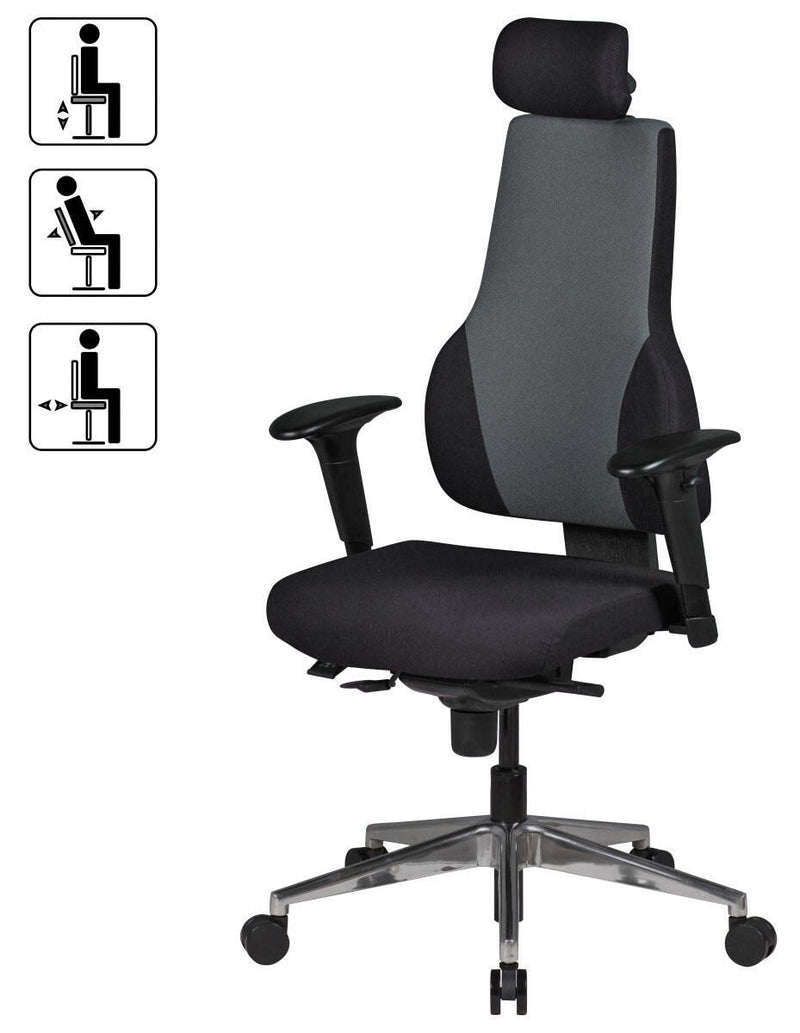 AMSTYLE Bürostuhl SPM1.272 QENTIN schwarz/grau