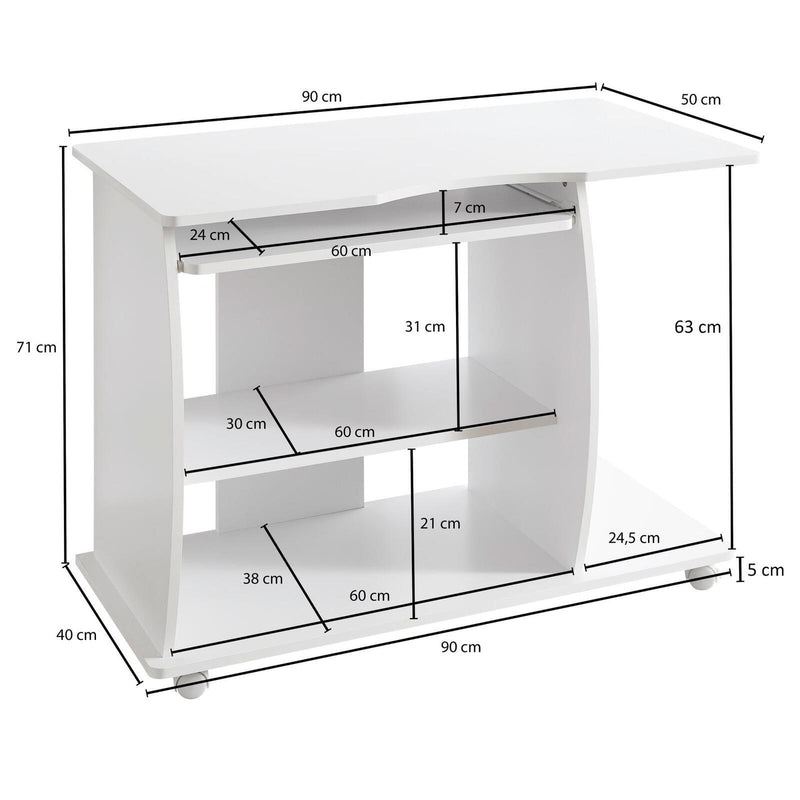 WOHNLING Schreibtisch WL1.152 weiß