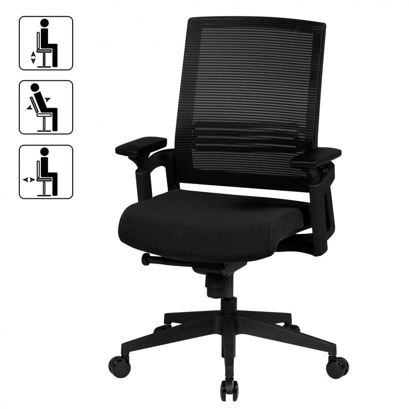 AMSTYLE Bürostuhl SPM1.319 schwarz