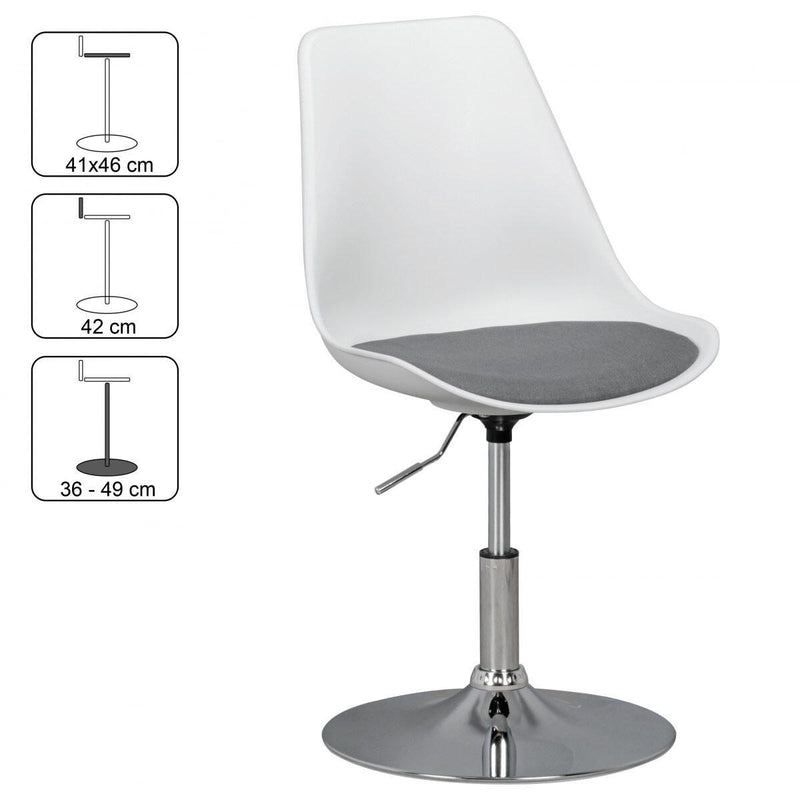 AMSTYLE Drehstuhl SPM2.006 KORSIKA weiß