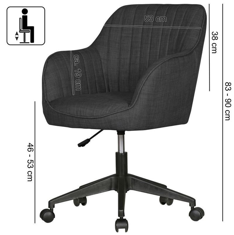 AMSTYLE Besuchersessel SPM1.402 MIAMI anthrazit