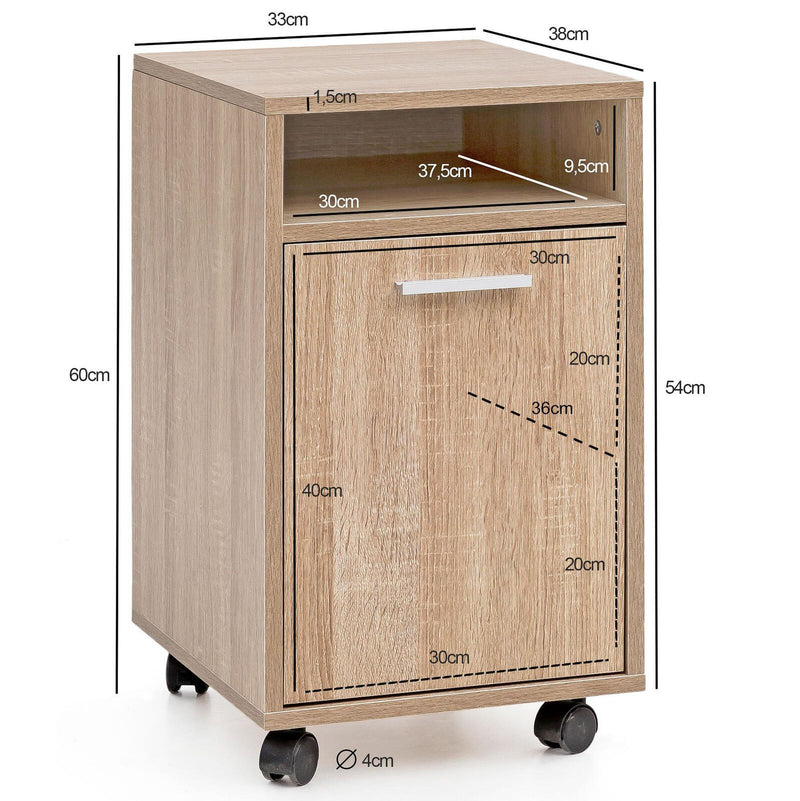 WOHNLING Rollcontainer WL5.929 braun