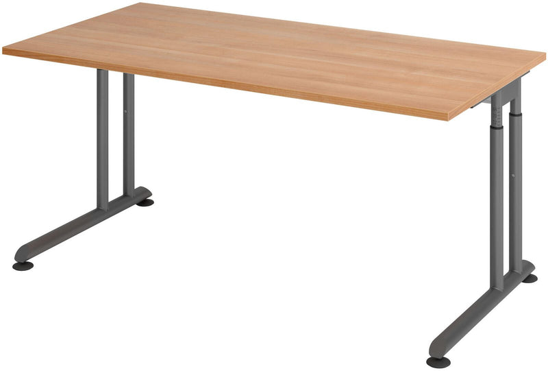 HAMMERBACHER höhenverstellbarer Schreibtisch VZS16/N/G nussbaum
