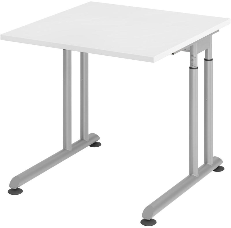 HAMMERBACHER höhenverstellbarer Schreibtisch VZS08/W/S weiß