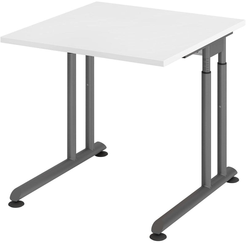 HAMMERBACHER höhenverstellbarer Schreibtisch VZS08/W/G weiß