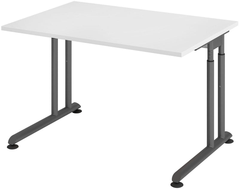 HAMMERBACHER höhenverstellbarer Schreibtisch VZS12/W/G weiß