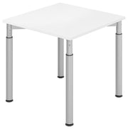HAMMERBACHER höhenverstellbarer Schreibtisch VYS08/W/S weiß