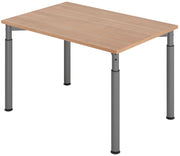 HAMMERBACHER höhenverstellbarer Schreibtisch VYS12/N/G nussbaum