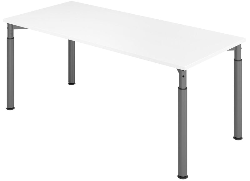 HAMMERBACHER höhenverstellbarer Schreibtisch VYS19/W/G weiß