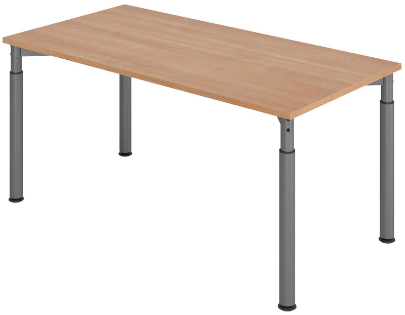 HAMMERBACHER höhenverstellbarer Schreibtisch VYS16/N/G nussbaum