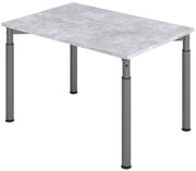 HAMMERBACHER höhenverstellbarer Schreibtisch VYS12/M/G beton