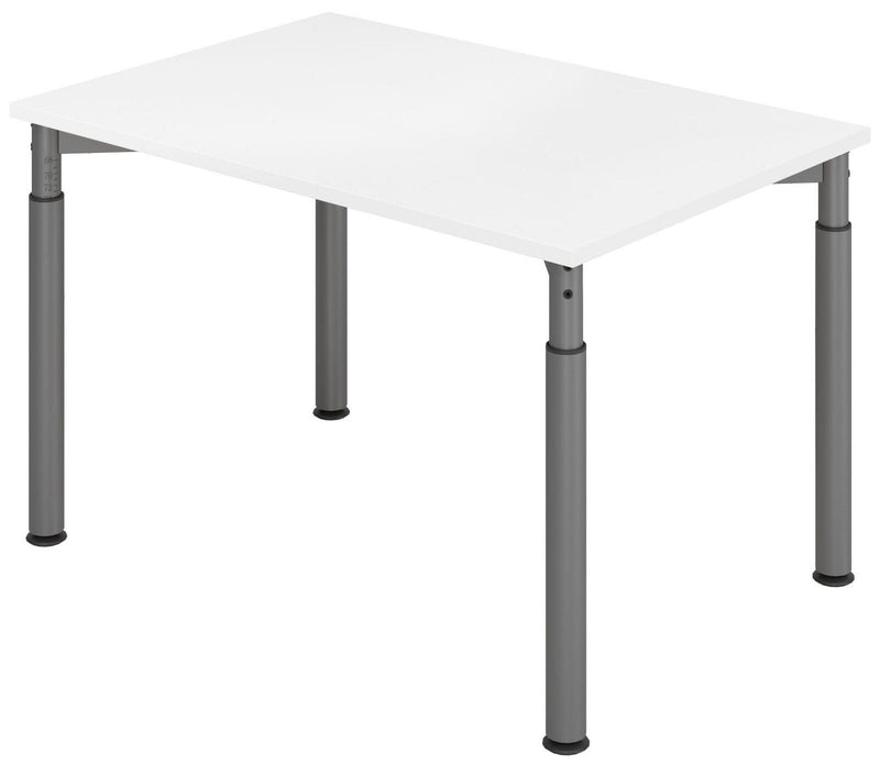 HAMMERBACHER höhenverstellbarer Schreibtisch VYS12/W/G weiß