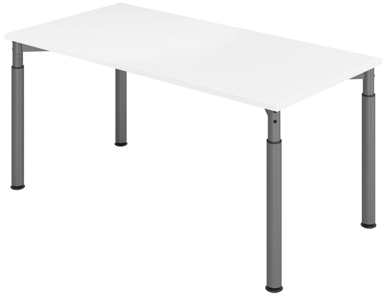HAMMERBACHER höhenverstellbarer Schreibtisch VYS16/W/G weiß