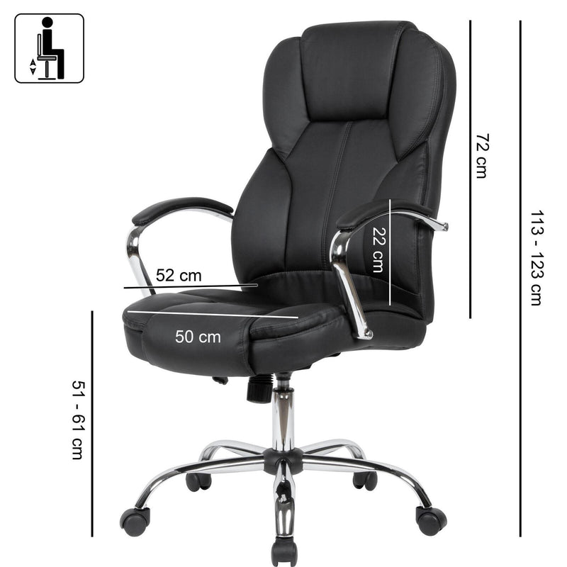 AMSTYLE Chefsessel SPM1.411 Kunstleder schwarz
