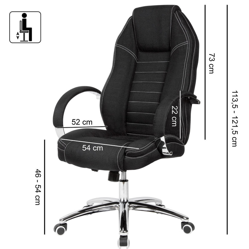 AMSTYLE Chefsessel SPM1.409 schwarz