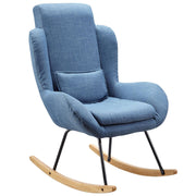 WOHNLING Schaukelstuhl 100% Polyester blau