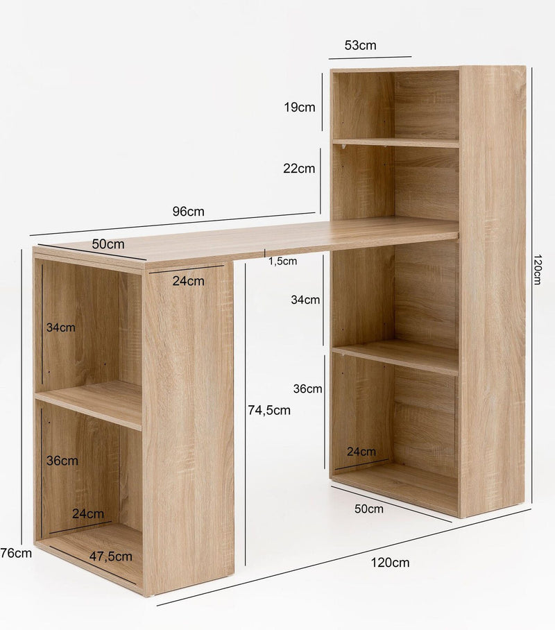 WOHNLING Schreibtisch WL5.693 sonoma-eiche