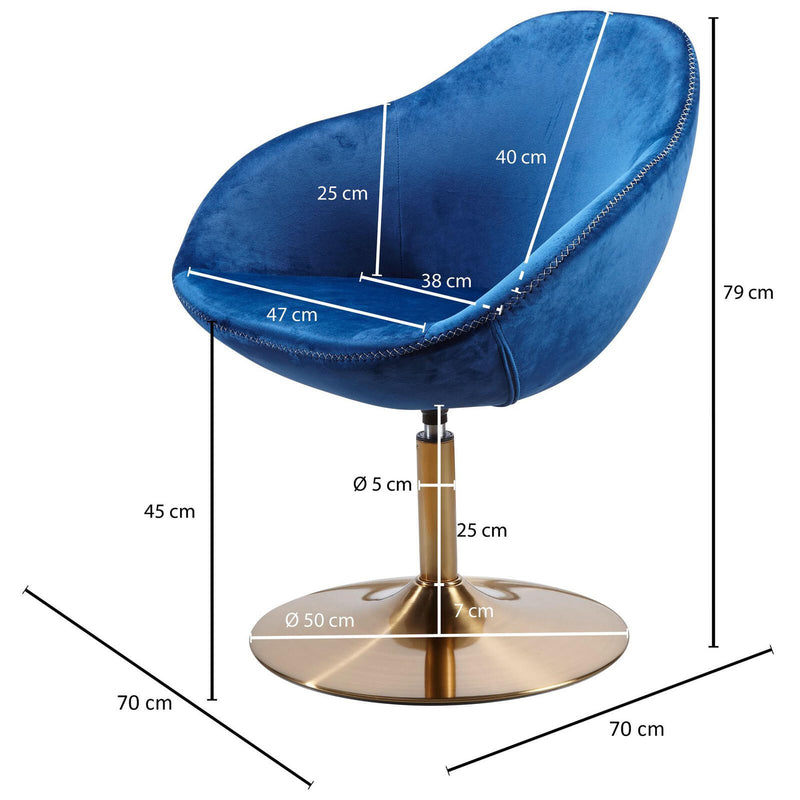 WOHNLING Sessel WL5.920 samt blau