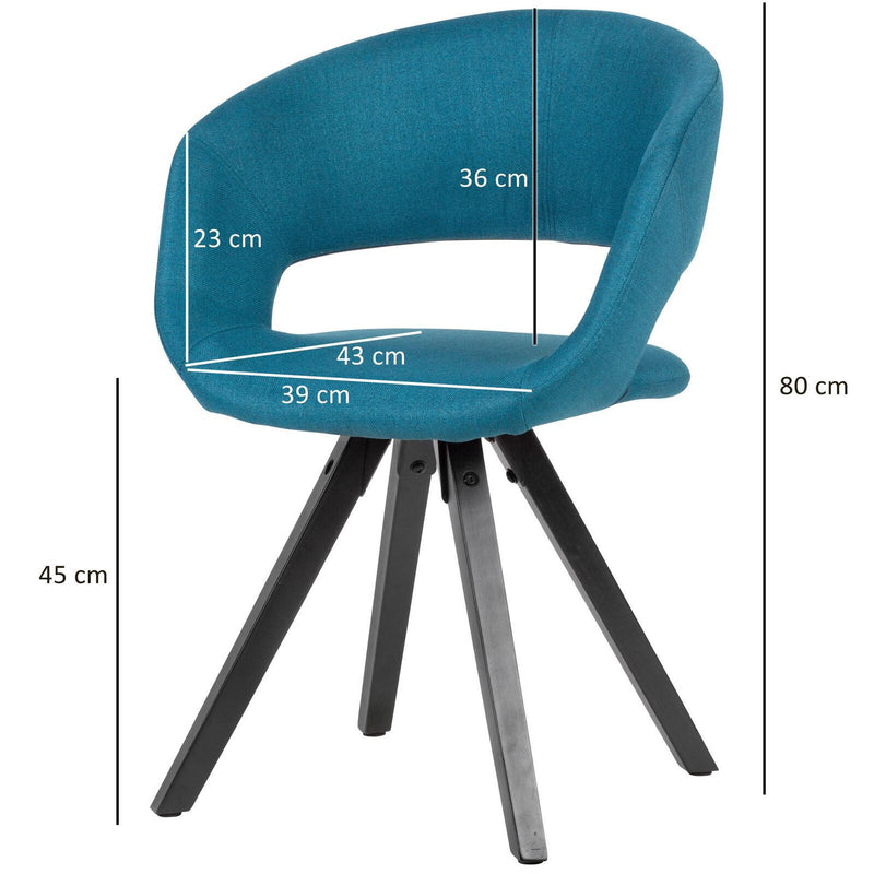 WOHNLING Esszimmerstuhl WL6.113 Stoff petrol