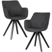 WOHNLING Esszimmerstühle WL6.115 Stoff schwarz